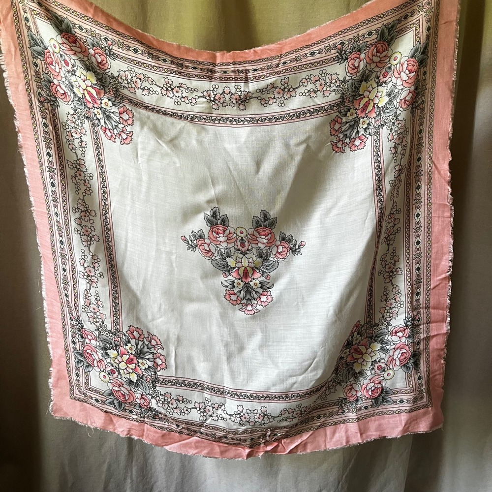 Vintage Floral Scarf Bundle Lot Vera Pastel Cottagecore Romantic 4 Pc - Picture 4 of 7